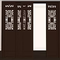 Chinese Style Wooden Sliding Doors With Carved Traditional Patterns And Elegant Design