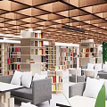 Library Tooling Books Bookshelf Book Bar Reading Room Magazines Reading Comics 3d model