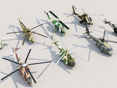 Modern Helicopter Military Helicopter Combination Aviation Helicopter model