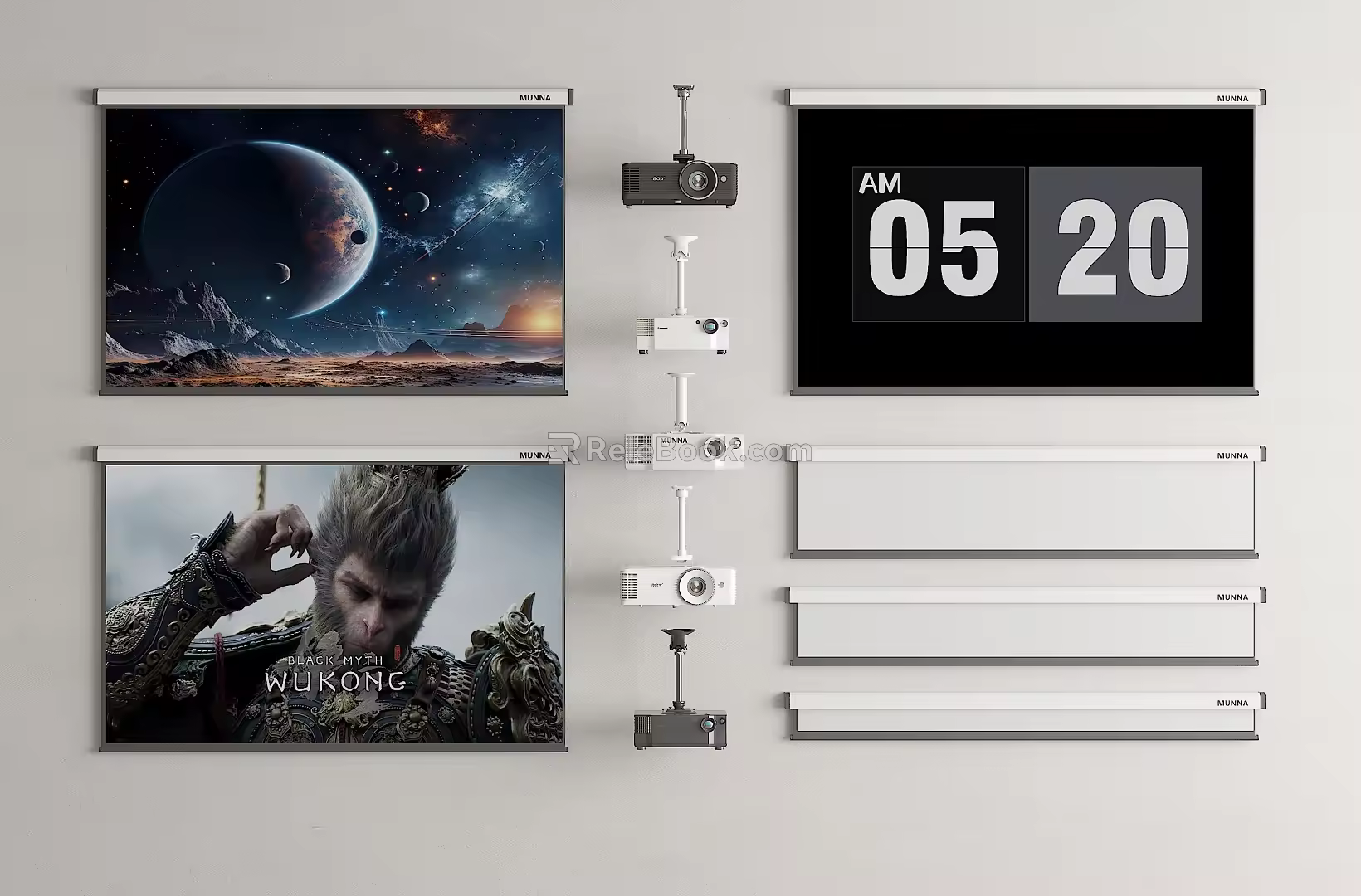 Projector screen 3d model