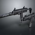 Modern Tactical Firearms Black Design With Detailed Structure And Two Models 3d model