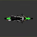 Green Black Off Road Motorcycle With Sporty Design Yellow Fork And Alloy Wheels Tires