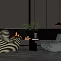 Modern Lazy Sofa Single Sofa 3d model