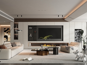 modern living room 3d model