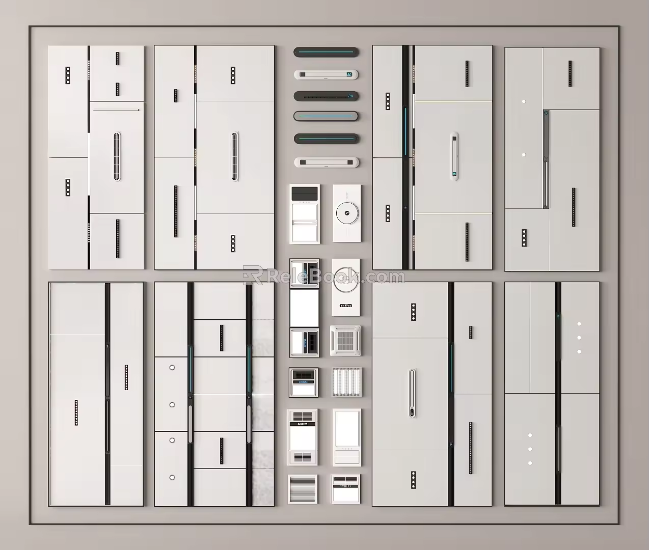 Modern honeycomb large board ceiling 3d model