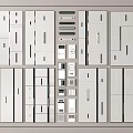 Modern honeycomb large board ceiling 3d model