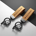 Elegant Modern Wooden Jewelry Keychains With Metal Accents And Engraved Text