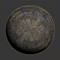 Textured Multicolored Stone Decorative Sphere With Artistic Patterns On Dark Background Surface 3d model