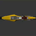 Futuristic Yellow Motorcycle with Red Seat Large Wheels and Concept Design Styling