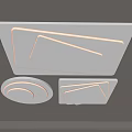 Modern Geometric LED Ceiling Lights With Square Round Shapes And Soft Glow 3d model