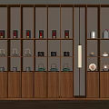 Stylish Wooden Display Cabinet With Shelves For Tea Sets And Decor Items