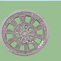 Road Infrastructure Circular Metal Manhole Cover with Perforated Design and Star Pattern