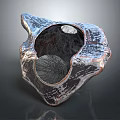 Decorative Ornament Set With Irregular Hollow Design Mixed Silver Copper Tones Textured Surface Home Decor