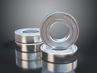 High Quality Stacked Metal Bearings For Household Use In Daily Appliances 3d model