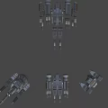 Weapon sci-fi turret 3d model