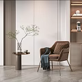 Light Luxury Sofa Chair Side Combination 3d model