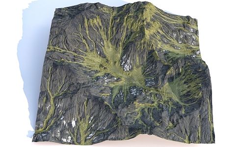 Natural Canyon Terrain 3d model