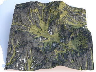 Natural Canyon Terrain 3d model