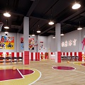 modern basketball court 3d model