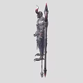 Demonic Fantasy Game Movie Character With Horns Wings And Scepter