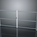 Double Wire Mesh Gate With Steel Frame And Security Lock For Outdoor Fence