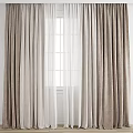 Curtain Window Screen 3d model