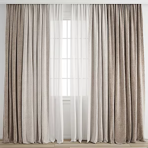 Curtain Window Screen 3d model
