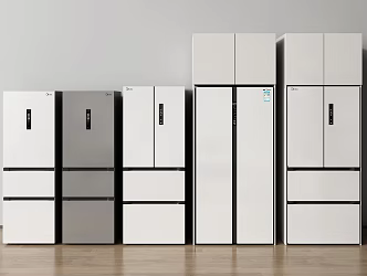 Refrigerator Embedded Refrigerator French Refrigerator Cross Door Refrigerator Four Door Refrigerator Opposition Door Refrigerator 3d model