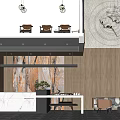 Elegant Modern Hotel Lobby Interior Design With Marble Reception Desk Wooden Walls And Decorative Lighting