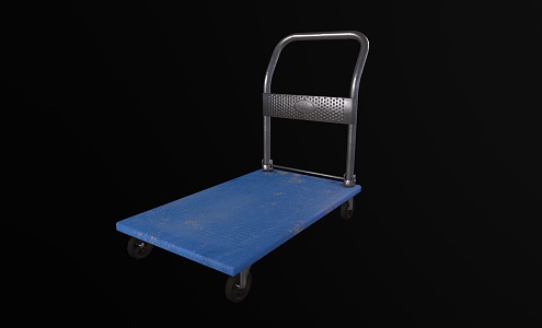 Realistic industrial trolley 3d model