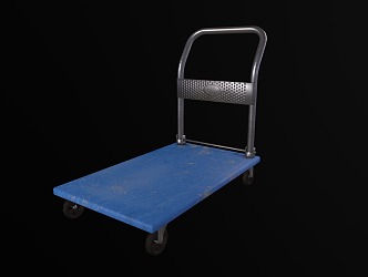 Realistic industrial trolley 3d model