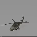 Modern Military Helicopter 3D Rendered Model with Metallic Reflective Surface and Extended Rotor Blades