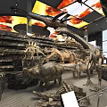 Dinosaur Fossils in Natural Science Museum 3d model