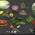 Colorful Fresh Vegetables Assortment With Cabbage Broccoli Carrots Potatoes And More