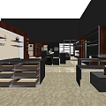 Modern Boutique Store Interior With Wooden Shelves Display Counters And Leather Bag