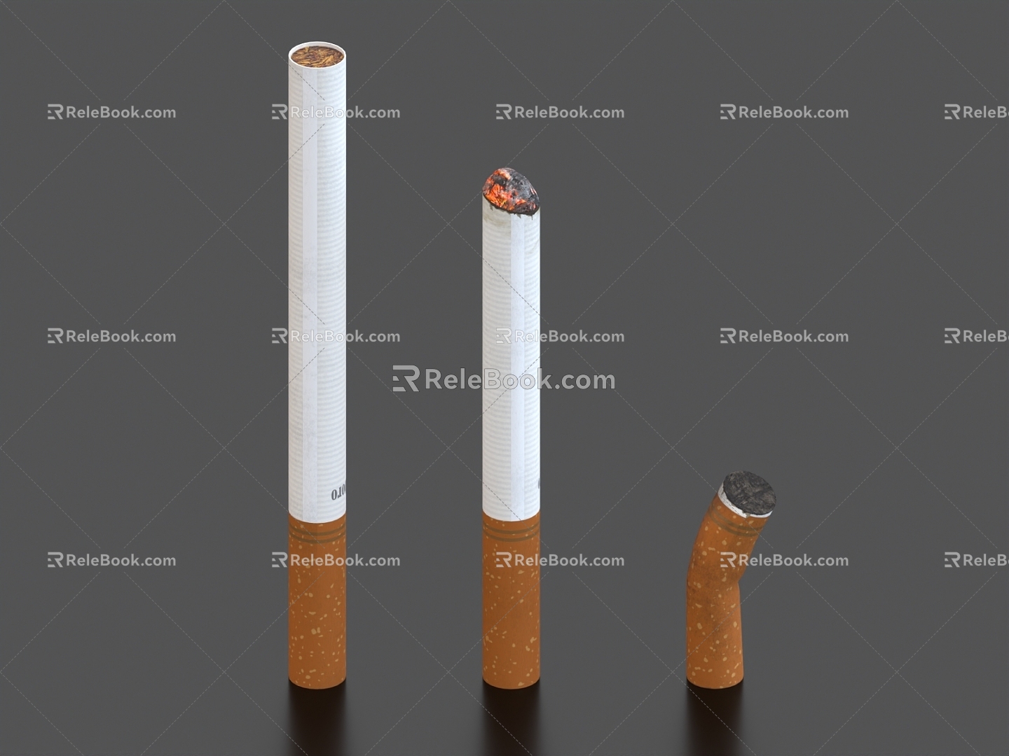 Cigarette butts 3d model