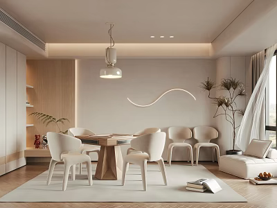 Modern Hotel Mahjong Room Interior With Comfortable Furniture And Soft Lighting 3d model