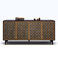 New Chinese Style Solid Wood Side Cabinet Jewelry Combination 3d model