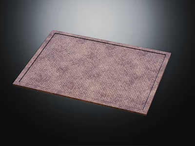 Brown Woven Textured Table Mat For Dining Room Table Decor 3d model
