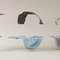 Various Patterned Textile Fabrics With Different Colors And Flowing Styles