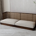 New Chinese Tatami Double Sofa 3d model