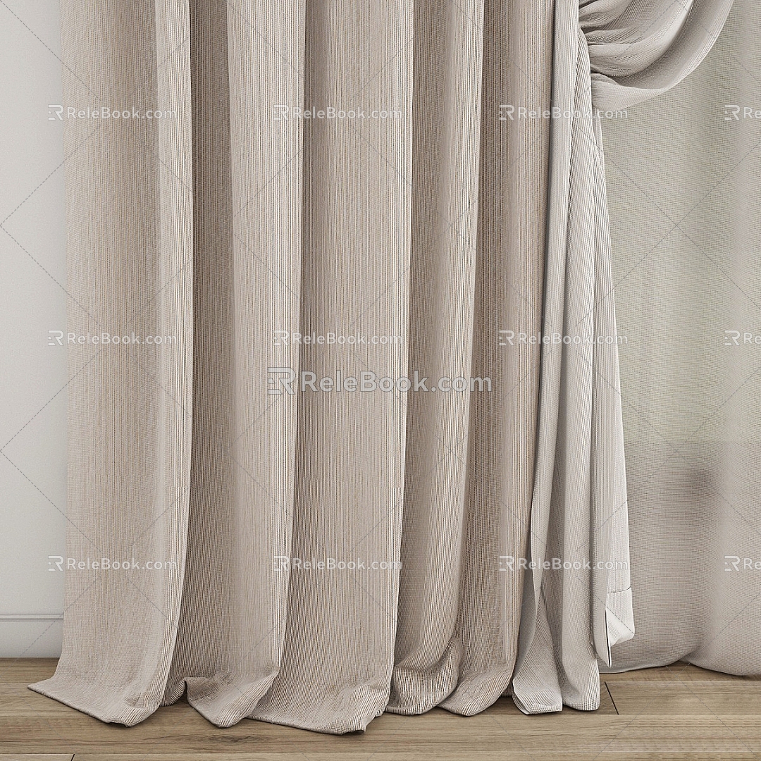 Modern Curtains 3d model