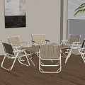 Modern outdoor tables and chairs 3d model