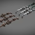 Industrial Metal Pipe Valves And Fittings With Rustic And Silver Finish Design