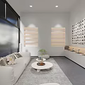 Spa Sauna Relaxation Area With Modern Interior And Cozy Seating