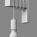 Modern Wall Sconce With Wooden And Black Metal Frame Clear Glass Bulb Contemporary Design