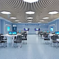 modern classroom 3d model