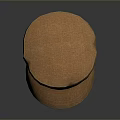 Orange Linen Flat Brim Hat With Double Stitch Detail Casual Fashion Accessory
