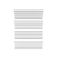 White Decorative Architectural Components With Various Moulding Design Styles