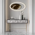 Light Luxury End View Table Entrance End View Cabinet 3d model